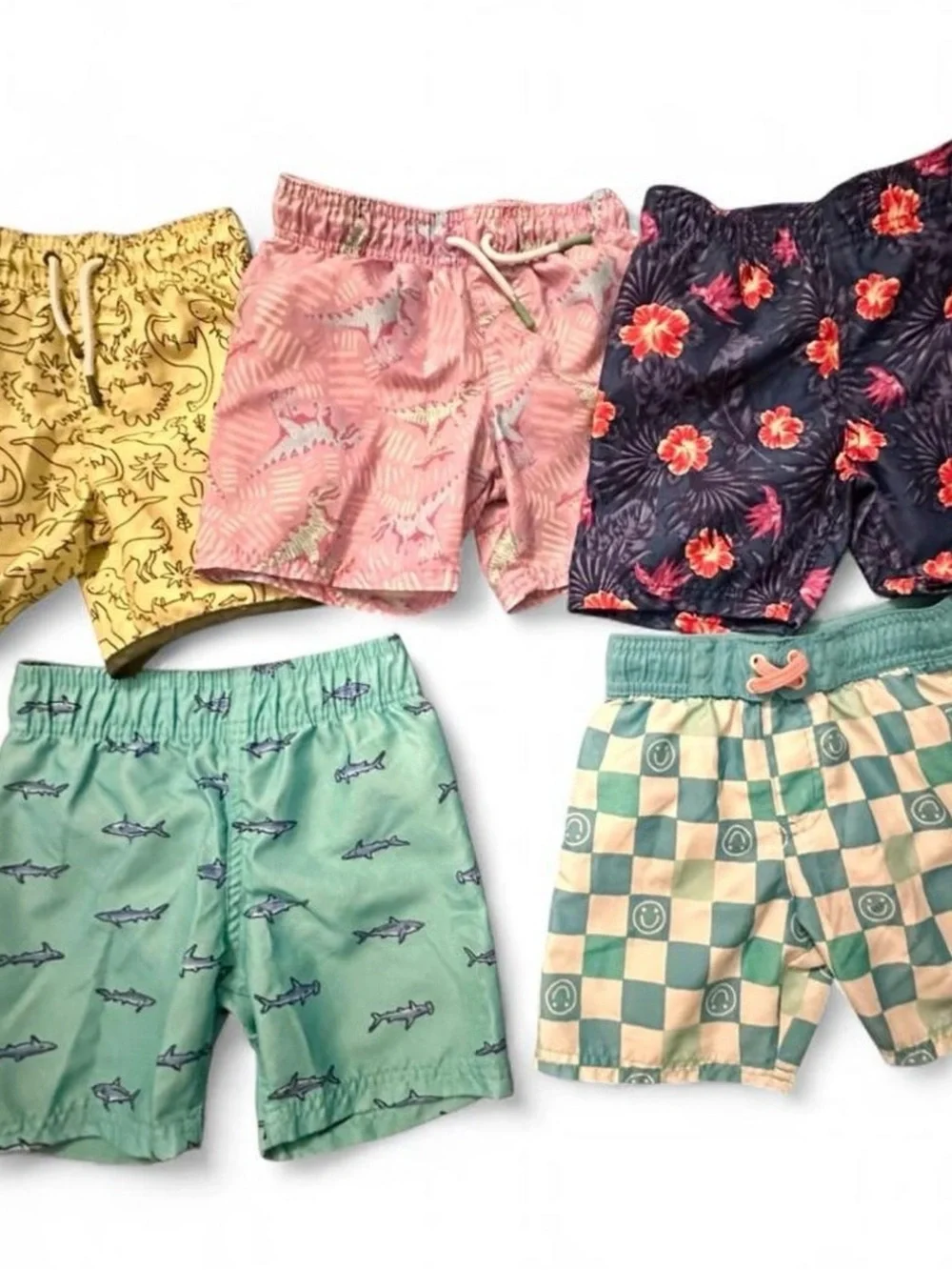Hurley Kids' Swim Short Set - Yellow, Pink, Navy, Mint, Cream